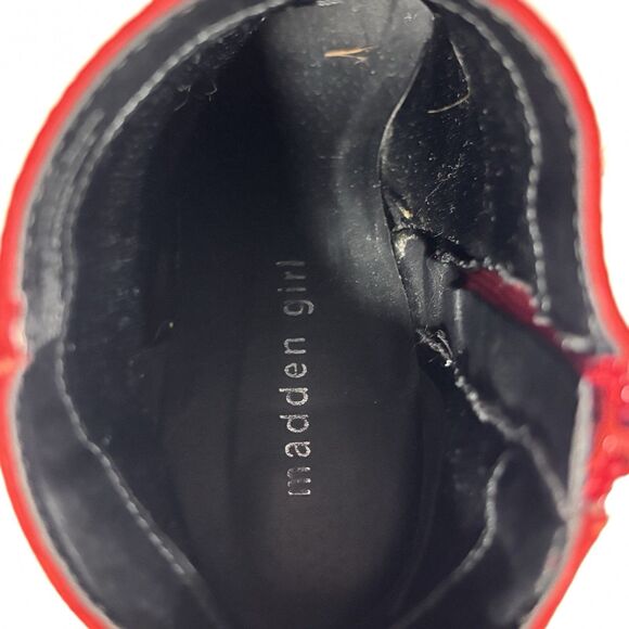 Madden Girl Women’s Sally Red Suede PU Stiletto Booties Ankle Boots Size 7.5 - Picture 10 of 12